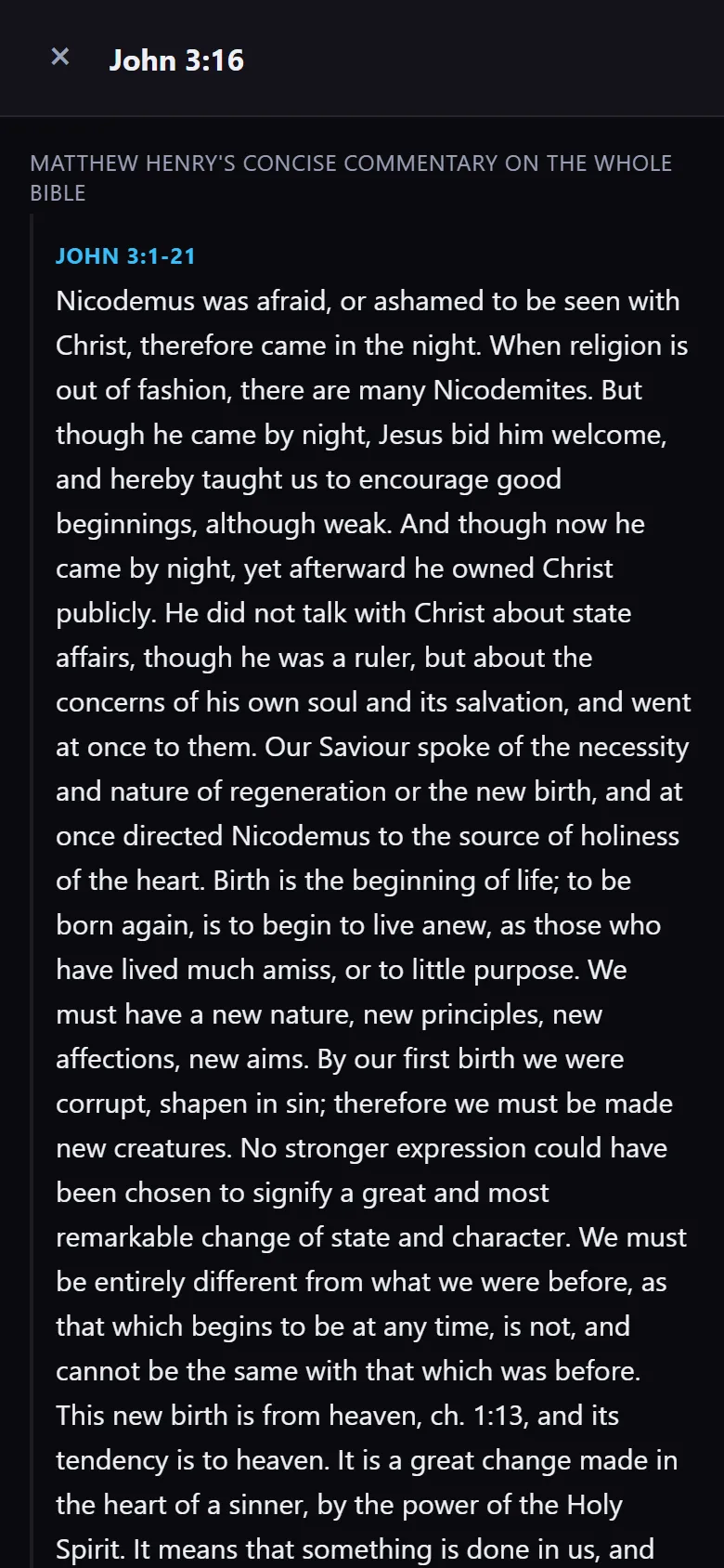 Matthew Henry's commentary on John 3 in the Study Bible